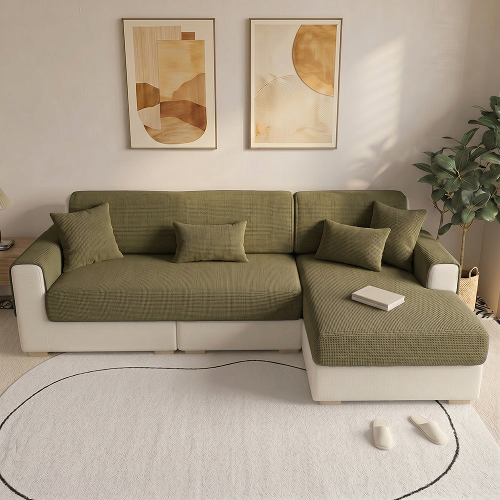 One-Piece Chenille Scratch-Resistant Durable Water-Repellent Stretch  Non-Slip Corner Couch Cover