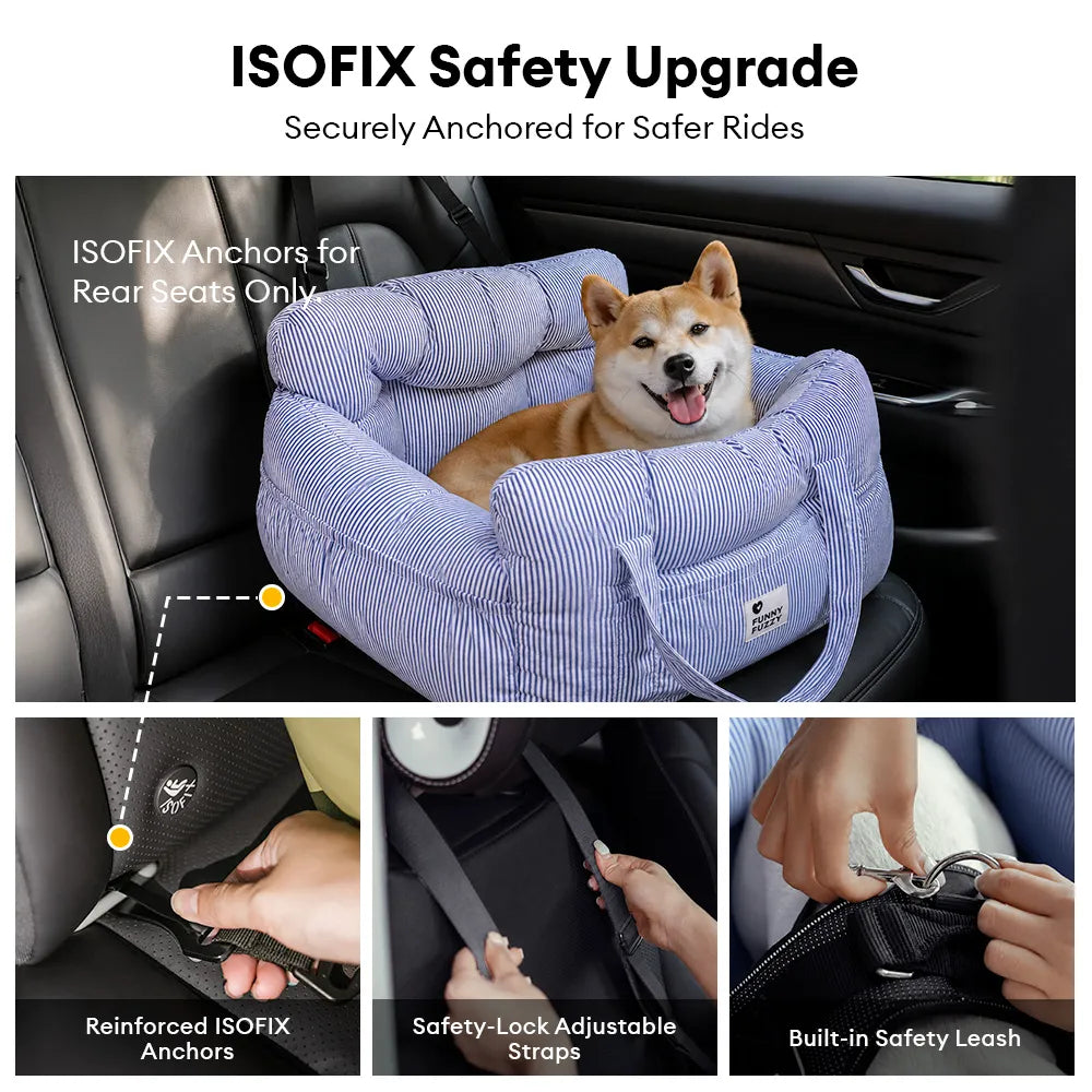 Portable ISOFIX Dog Car Seat Bed