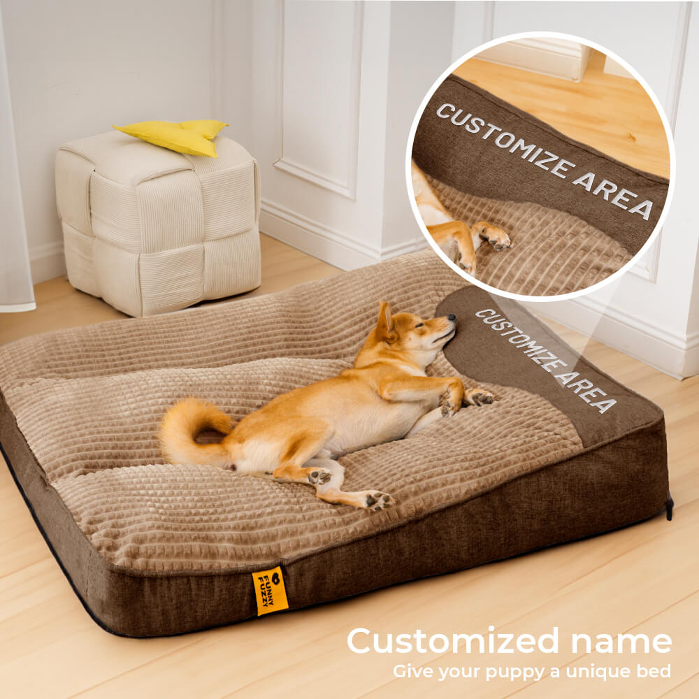 Customized Large Thick Scratch-resistant Spine Protection Orthopaedic Dog Cushion Bed