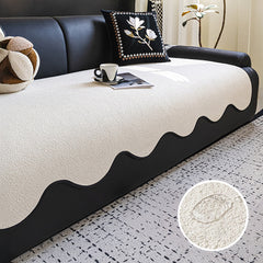 Water-repellent Teddy Fleece Non-Slip Straight Outdoor Garden Sofa Cover