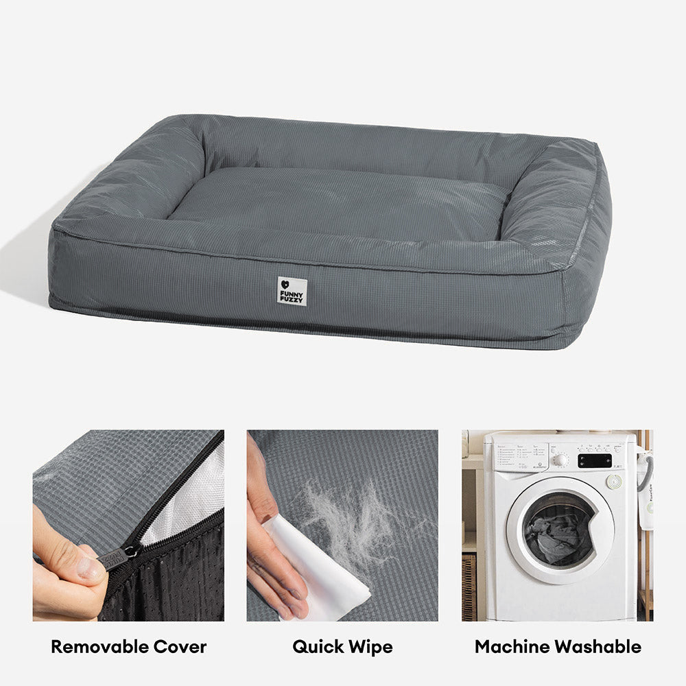 Fully Orthopaedic Surround Support Waterproof Fabric Anti-Anxiety Large Outdoor Dog Bed