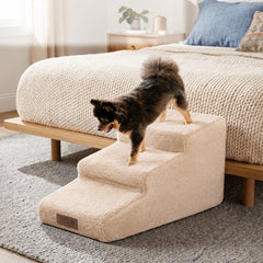 Climbing Aid for Bed and Couch Access Joint Protection Soft Dog Ramp Stairs - Pet-Friendly Bedroom