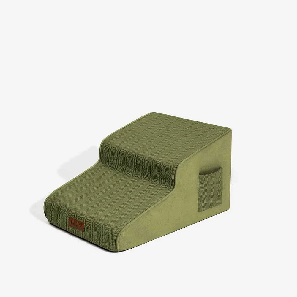 Chenille Extra Wide Non-Slip Removable Sponge Pet Stairs - Pet-Friendly Bedroom