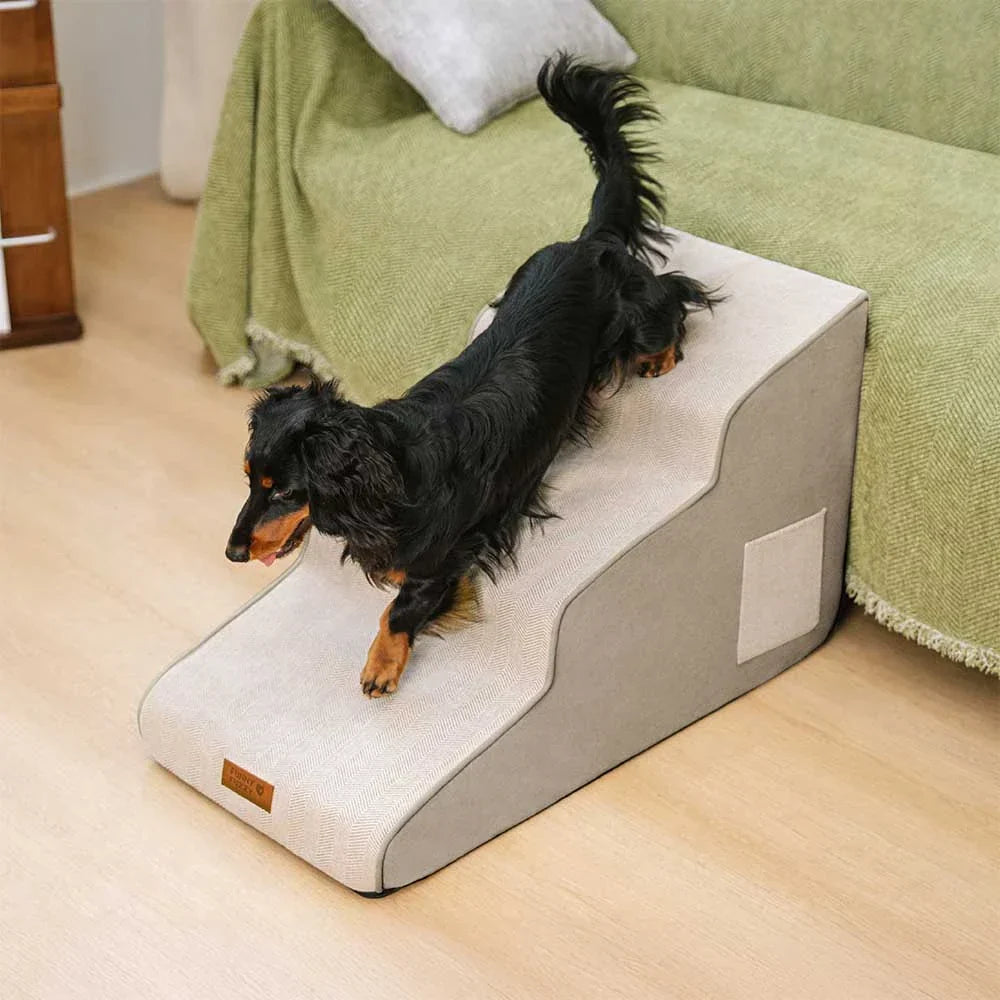 Non-slip All-season Extra Wide Portable Dog Stairs - Retro