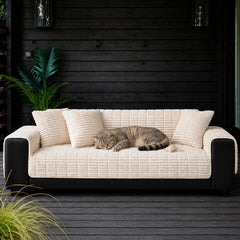 Waterproof One-Piece Cozy Flannel Sofa Protection Non-Slip Outdoor Garden Sofa Cover