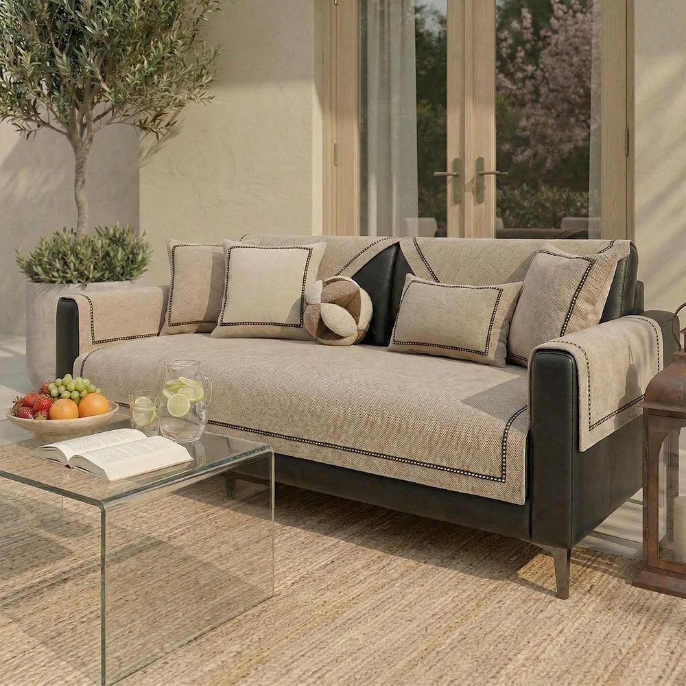 Simple Modern Jacquard High-Weight Non-Slip Chenille Outdoor Garden Sofa Cover