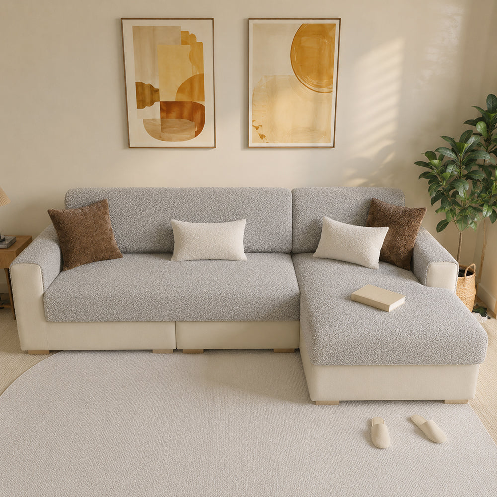 All-Season Breathable Chenille Scratch-Resistant Sofa Protection Corner Couch Cover