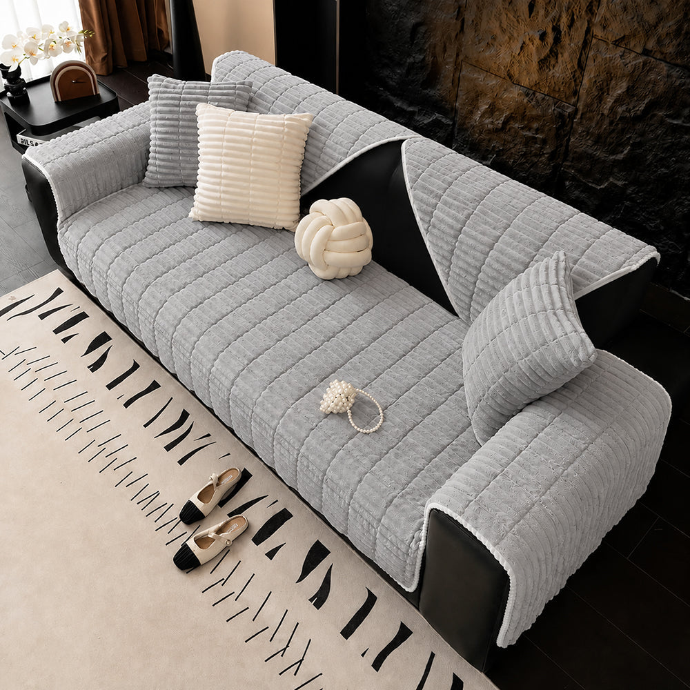 Waterproof Cozy Flannel Sofa Protection Non-Slip Couch Cover