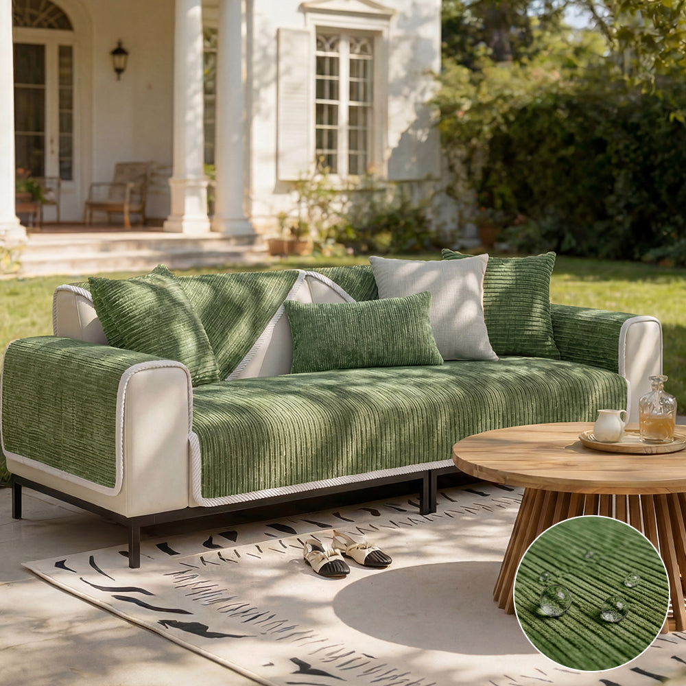 Waterproof Antimicrobial Simple Chenille Fabric Anti-scratch Outdoor Garden Sofa Cover