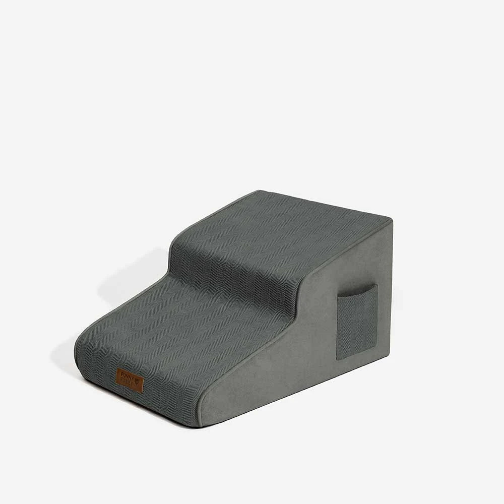 Chenille Extra Wide Non-Slip Removable Sponge Pet Stairs - Pet-Friendly Bedroom