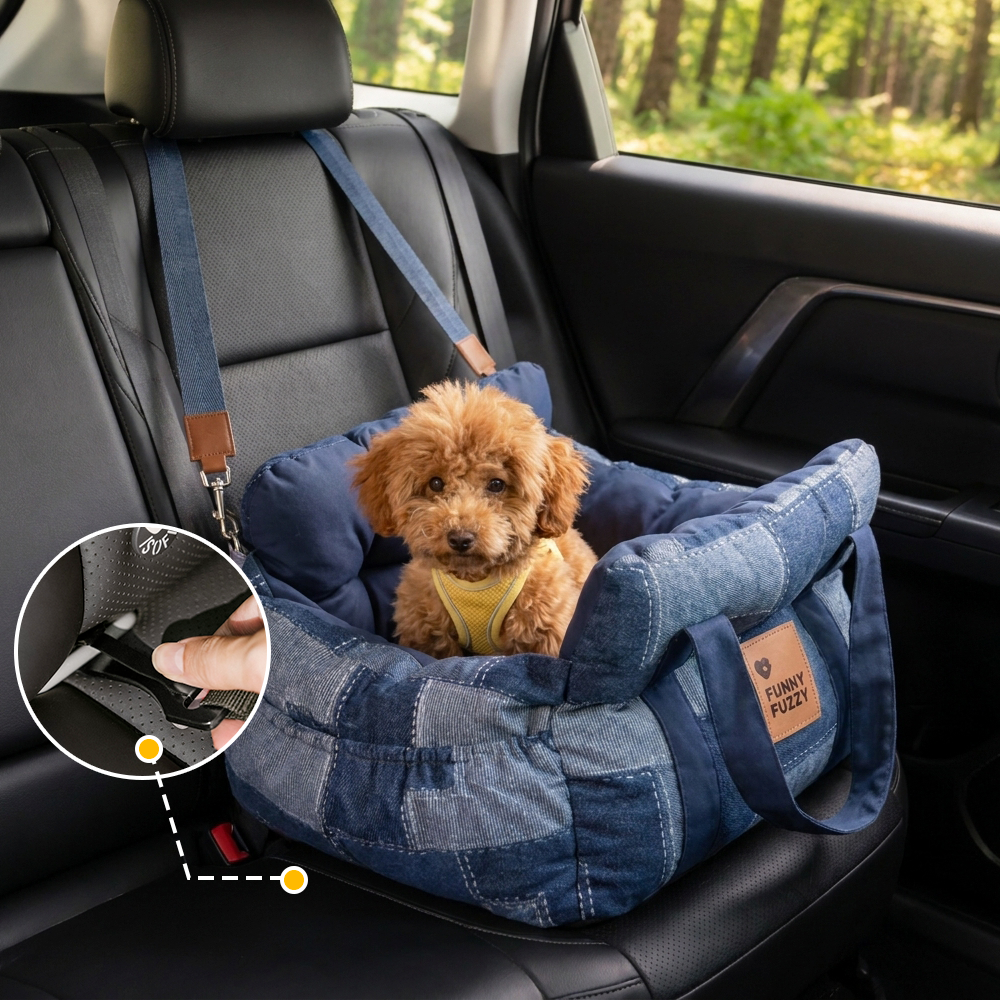 Portable ISOFIX Dog Car Seat Bed