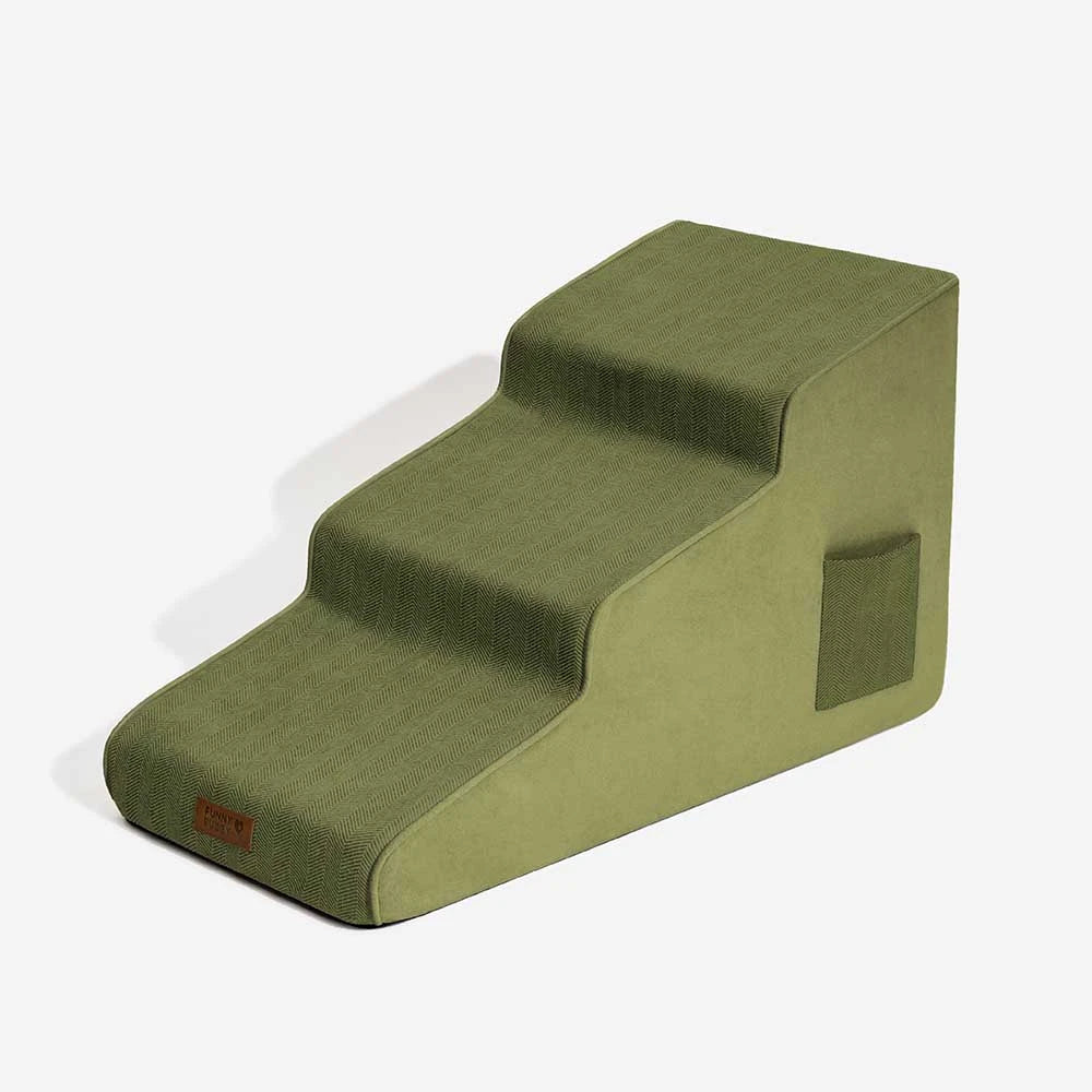 Chenille Extra Wide Non-Slip Removable Sponge Pet Stairs - Pet-Friendly Bedroom