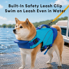 Dog Life Jacket with Detachable Chin Support