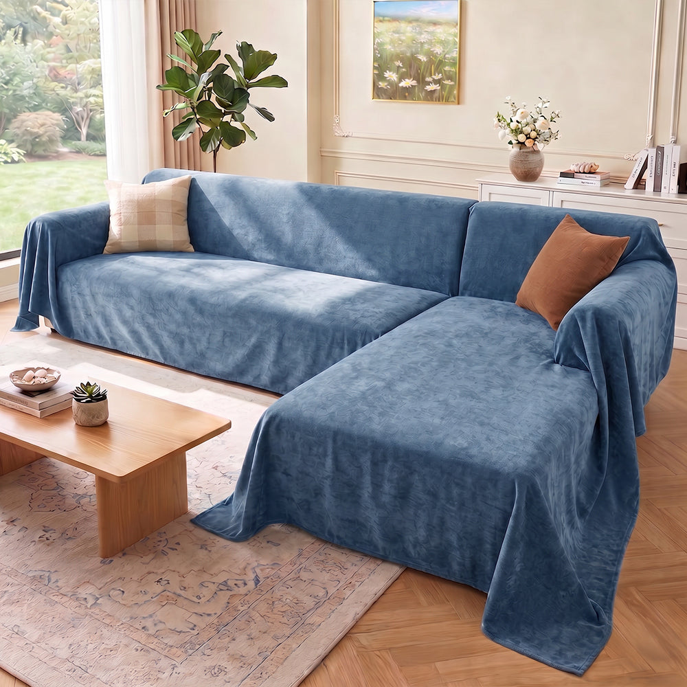 Soft and Waterproof Scratch-Resistant Non-Linting Throw  Corner Couch Cover