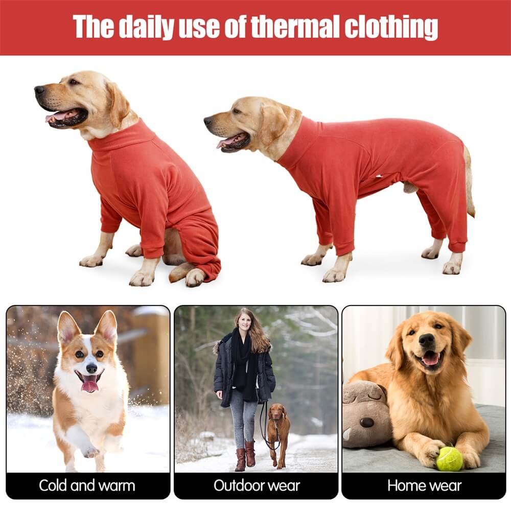 Cosy Fleece Dog Jumper Pyjamas - Dog Sleepwear for Large Dogs