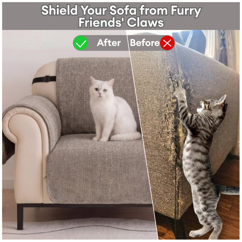 One-Piece Chenille Scratch-Resistant Sofa Covers Durable Water-Repellent Non-Slip Recliner Armchair Covers