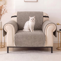 One-Piece Chenille Scratch-Resistant Sofa Covers Durable Water-Repellent Non-Slip Recliner Armchair Covers