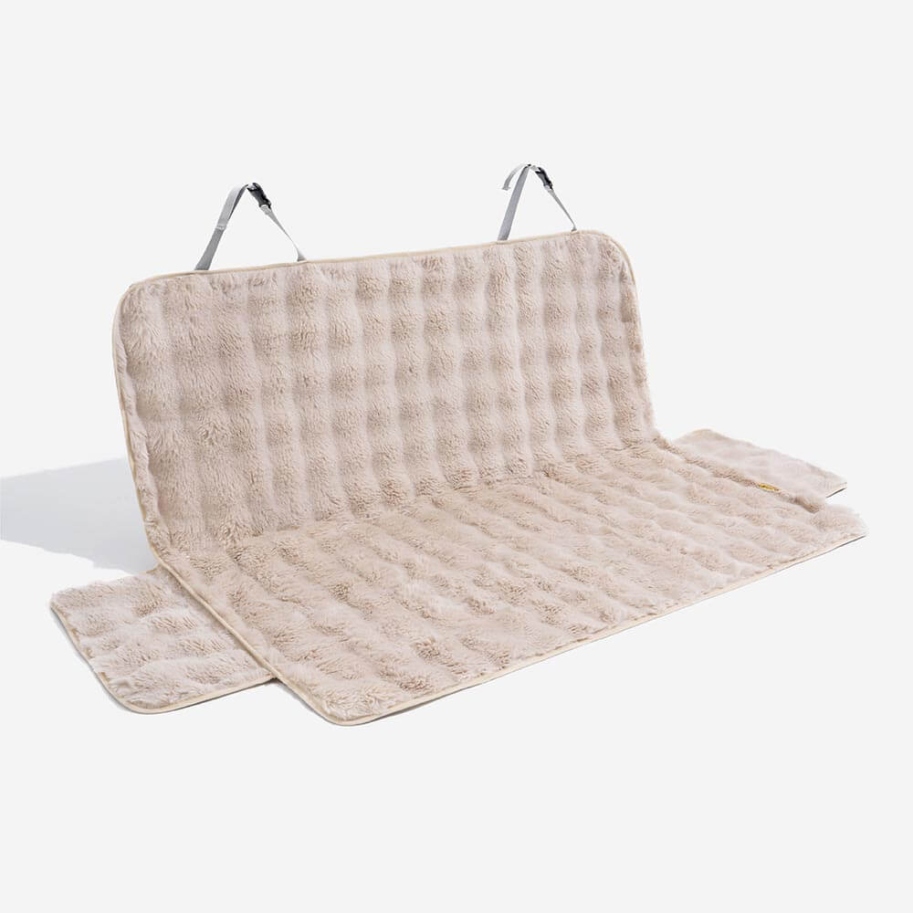 Fluffy Cosy Calming Pet Blanket Car Seat Protector Cover - Sure step