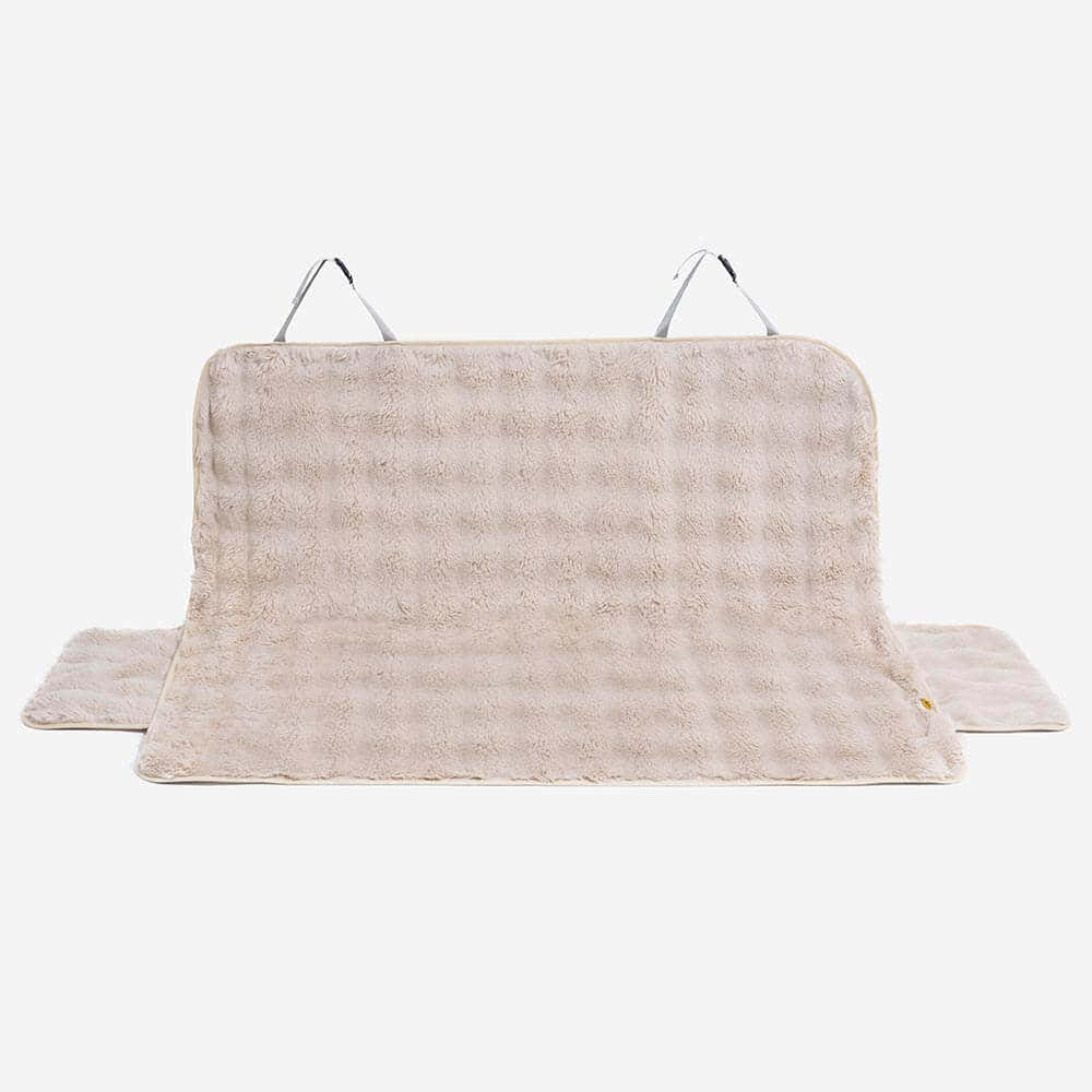Fluffy Cosy Calming Pet Blanket Car Seat Protector Cover - Sure step