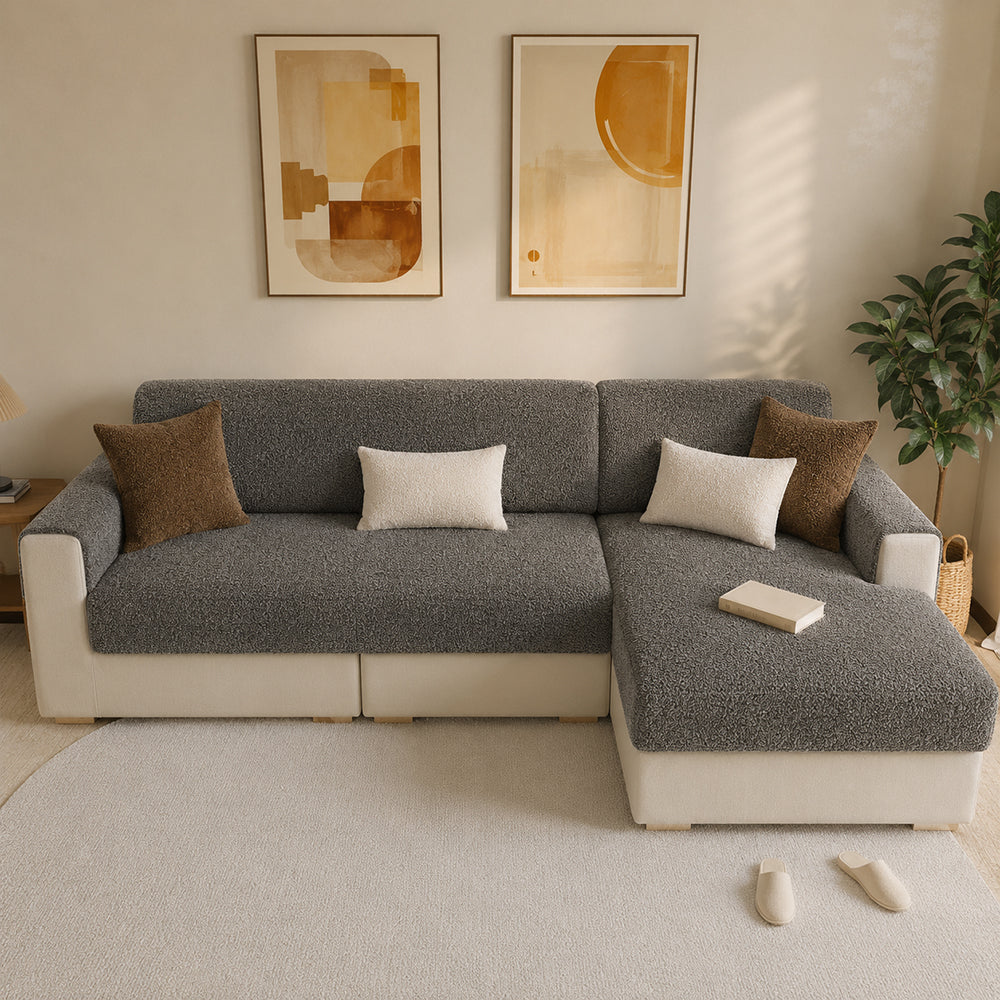 All-Season Breathable Chenille Scratch-Resistant Sofa Protection Corner Couch Cover