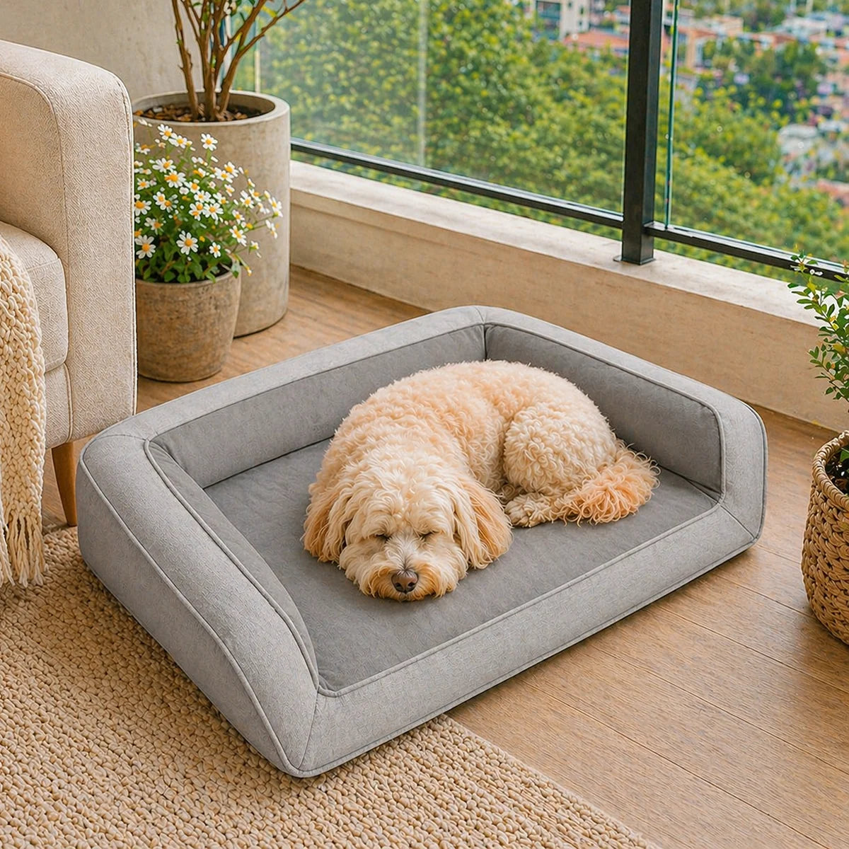Ultimate Lounger Full Support Comfortable Orthopaedic Dog Sofa Bed Garden Outdoor Dog Bed