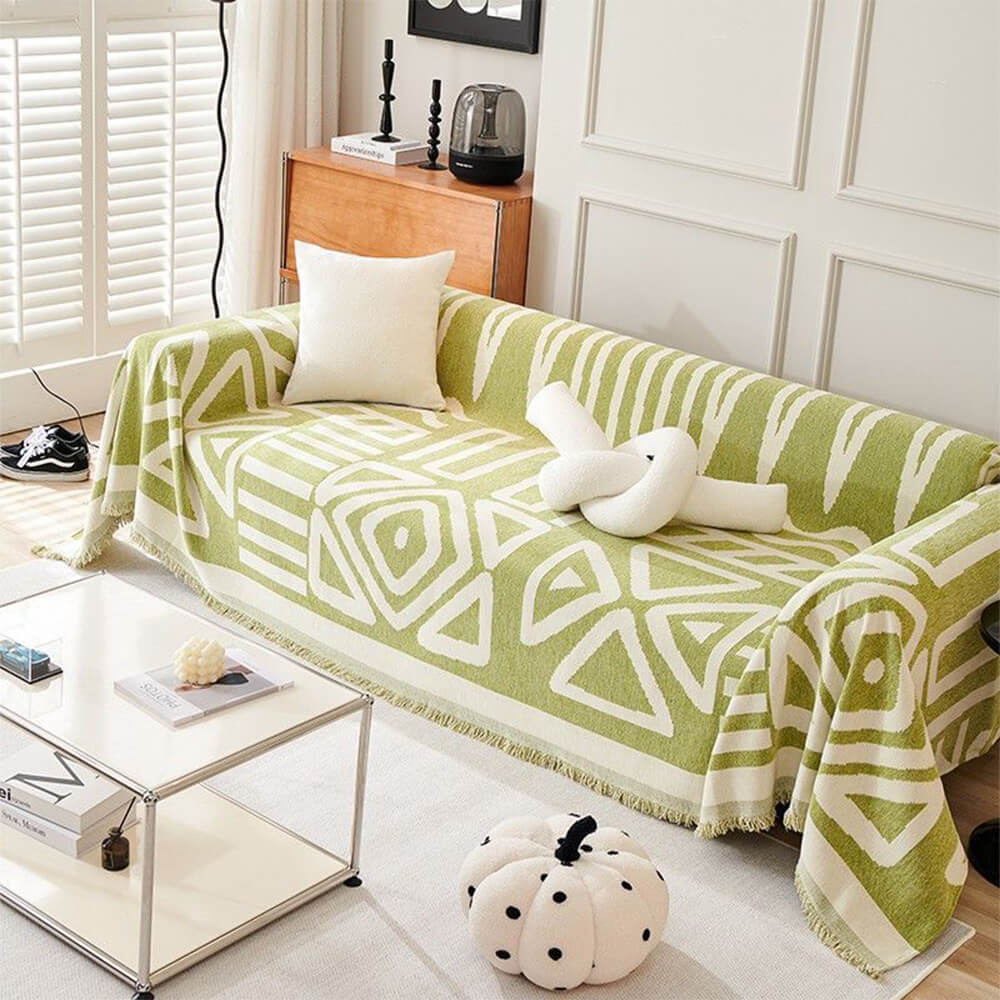 Five-Colour Geometric Sofa Cover Sofa Throws - Bold Patterns for a Modern Look