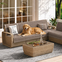 All-Season Modern Tweed Woven Chenille Anti-Slip Outdoor Garden Sofa Cover