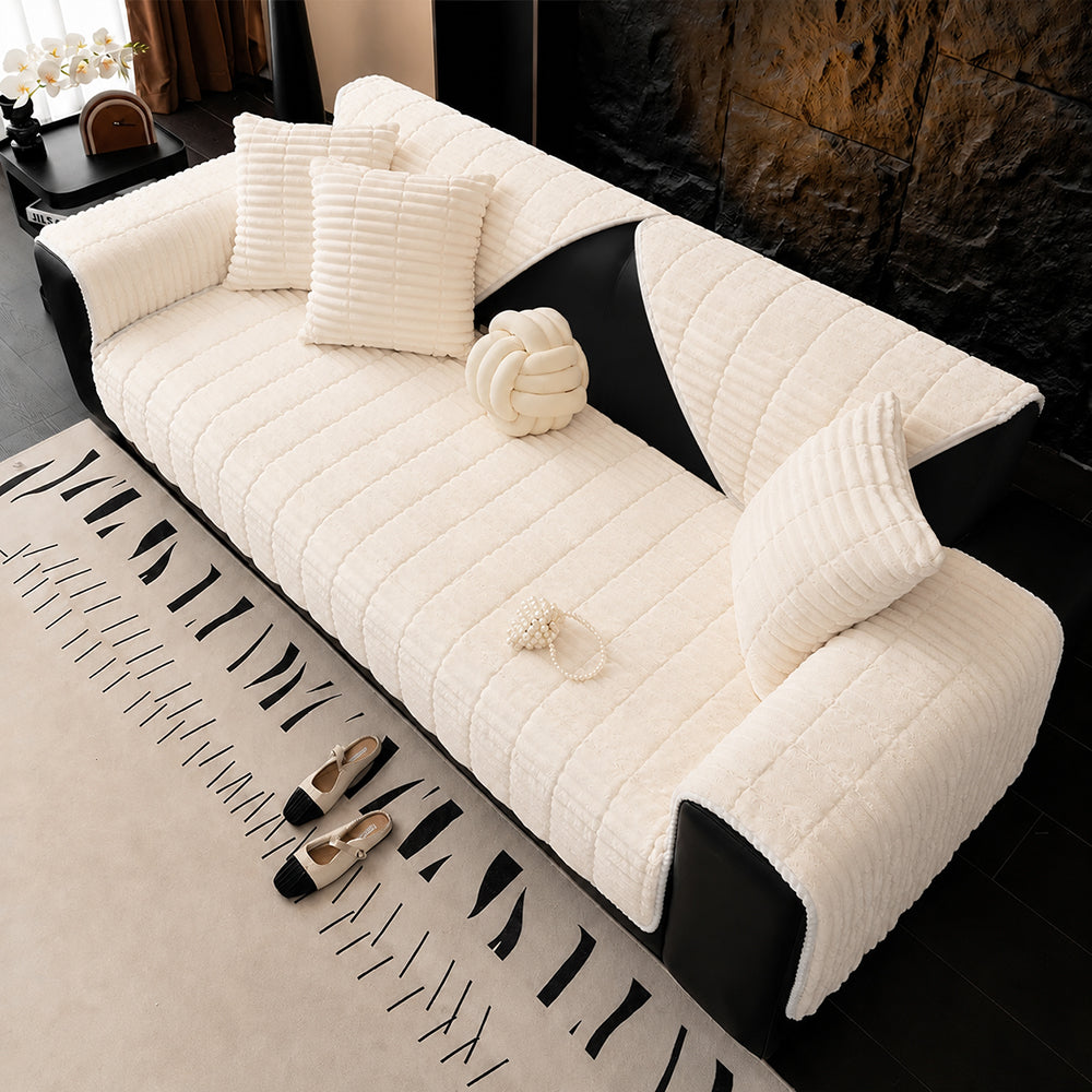 Waterproof Cozy Flannel Sofa Protection Non-Slip Couch Cover