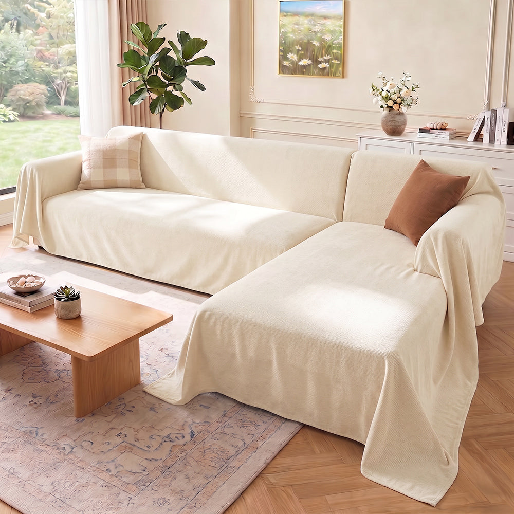 Soft and Waterproof Scratch-Resistant Non-Linting Throw  Corner Couch Cover