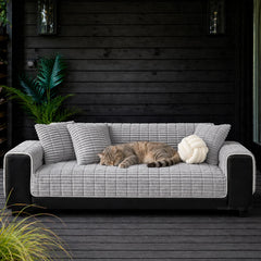 Waterproof One-Piece Cozy Flannel Sofa Protection Non-Slip Outdoor Garden Sofa Cover
