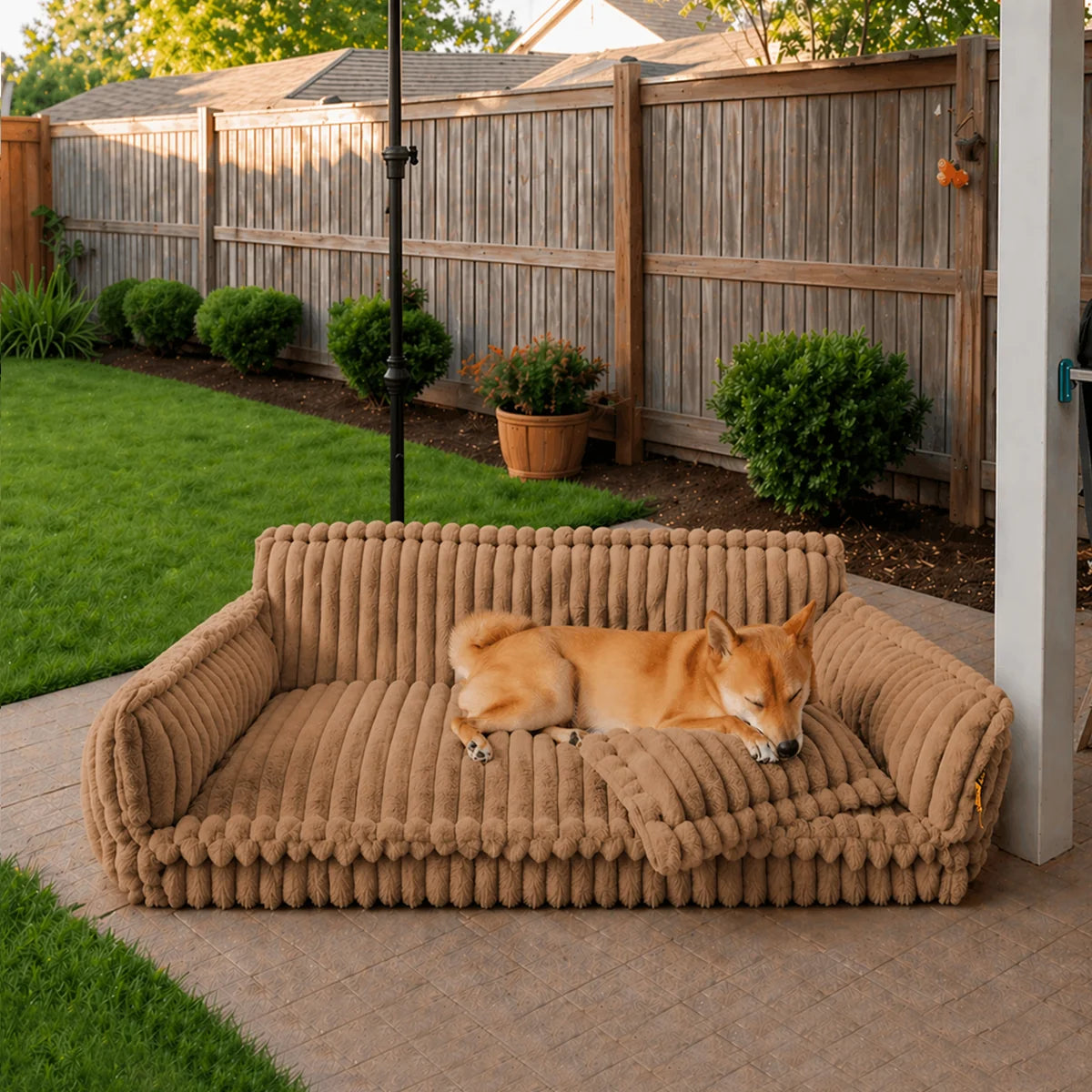 Large Washable Fluffy Orthopedic Soft Dog Pillow Outdoor Dog Sofa Bed-Snoozy Dream