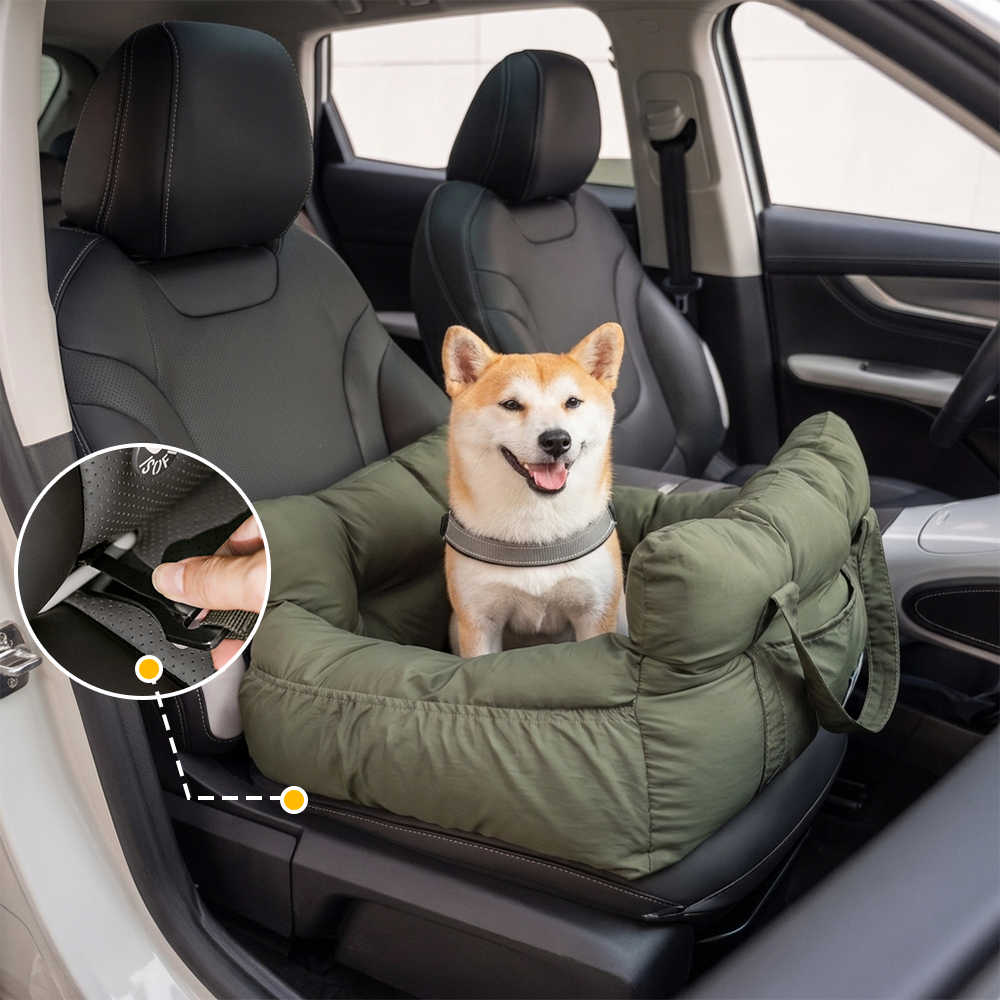 ISOFIX Dog Car Seat Bed with ISOFIX System - First Class
