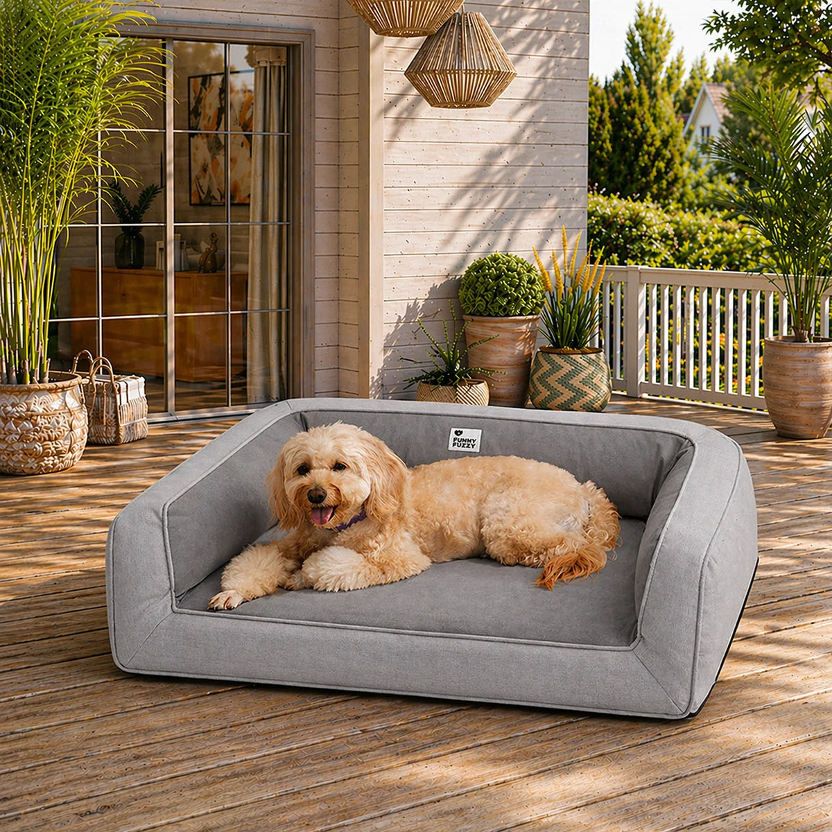 Ultimate Lounger Full Support Comfortable Orthopaedic Dog Sofa Bed Garden Outdoor Dog Bed