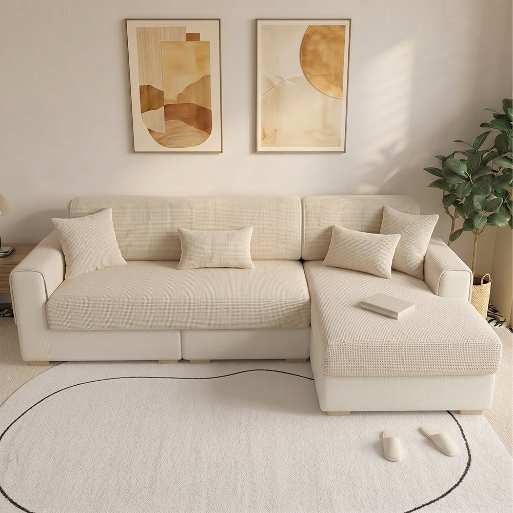 One-Piece Chenille Scratch-Resistant Durable Water-Repellent Stretch  Non-Slip Corner Couch Cover