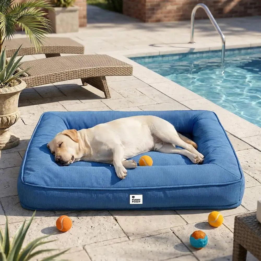 Fully Orthopaedic Surround Support Waterproof Fabric Anti-Anxiety Large Outdoor Dog Bed