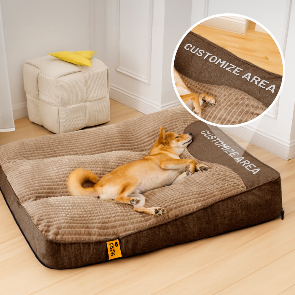 Customized Large Thick Scratch-resistant Spine Protection Orthopaedic Dog Cushion Bed
