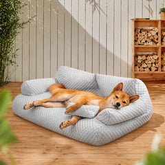 Ice Silk Cooling Pet Bed Breathable Washable Dog Sofa Bed Garden Outdoor Dog Bed
