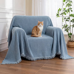 Chenille Blanket Herringbone Tassel Sofa Cover Sofa Throw Blanket Armchair Cover