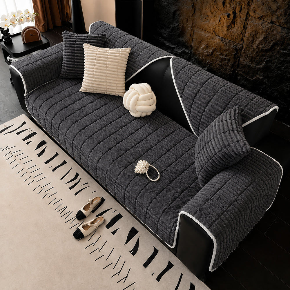 Waterproof Cozy Flannel Sofa Protection Non-Slip Couch Cover