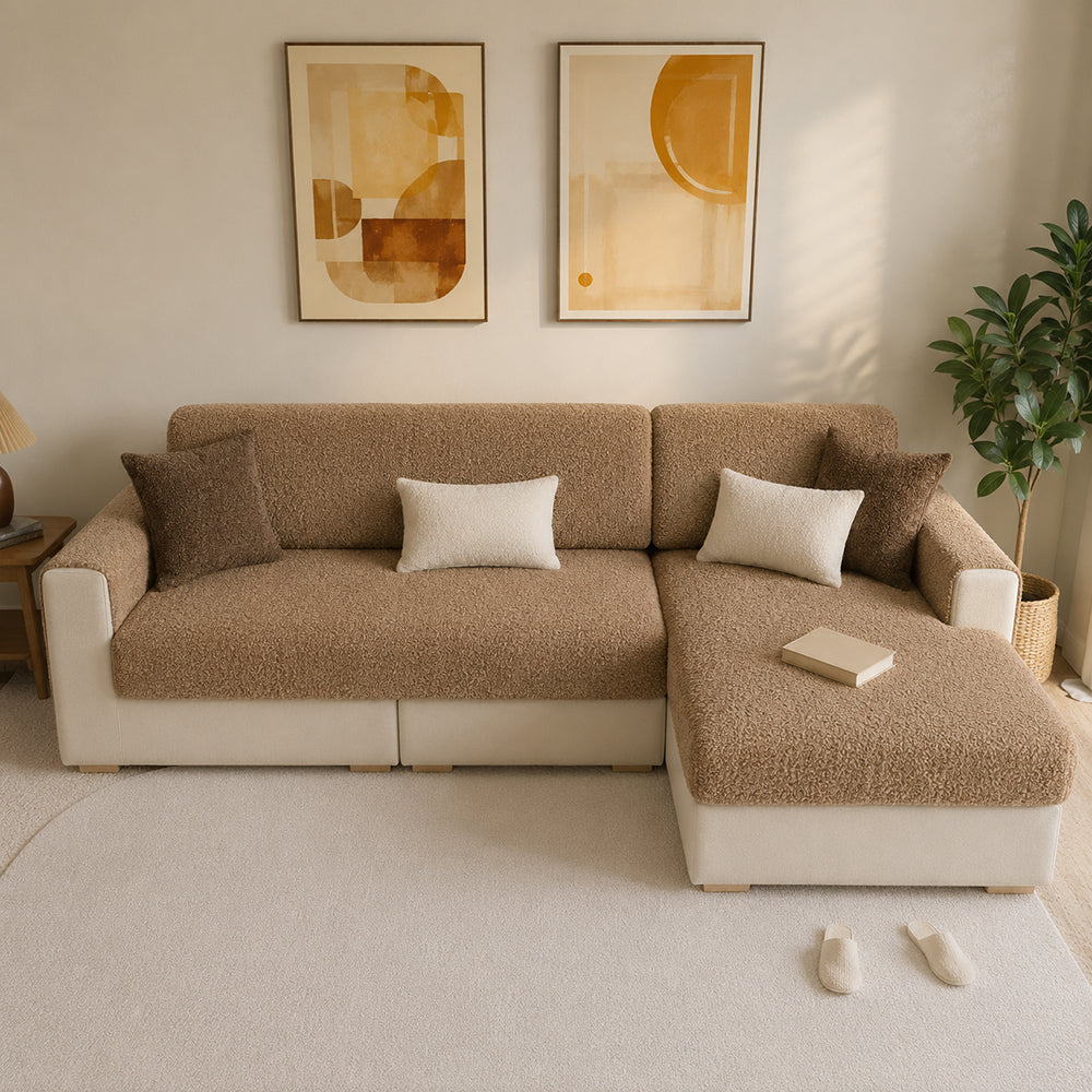 All-Season Breathable Chenille Scratch-Resistant Sofa Protection Corner Couch Cover