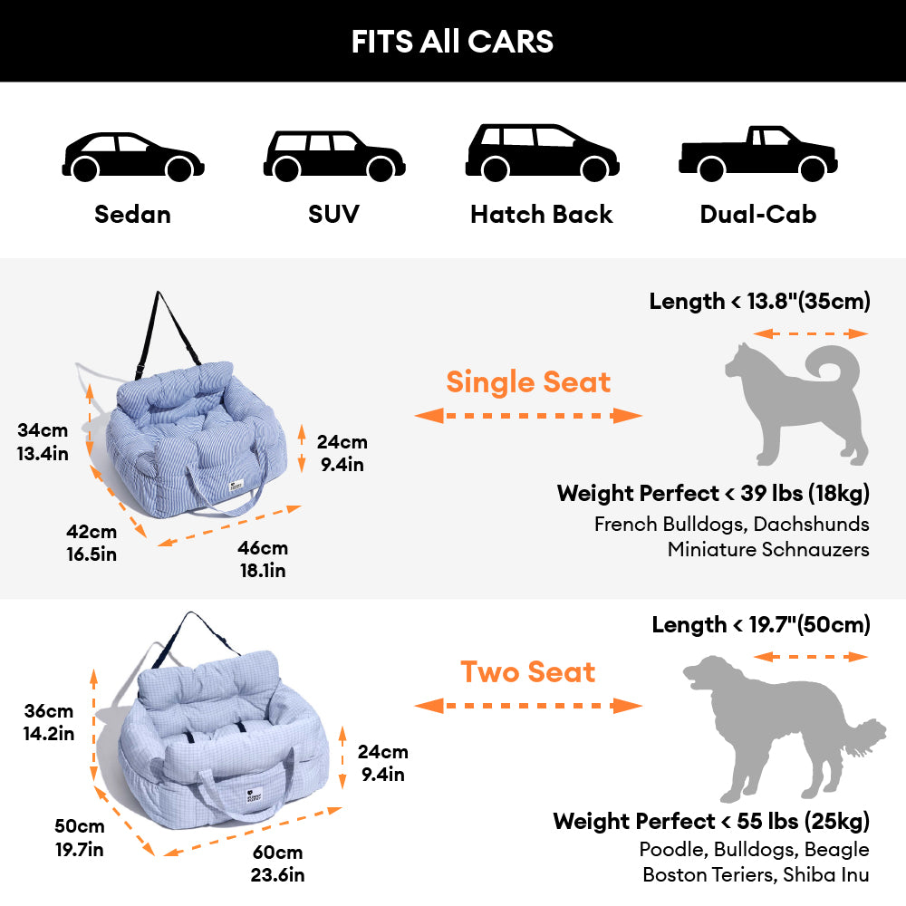 Portable Leisure Outing Pet Booster Dog Car Seat Bed