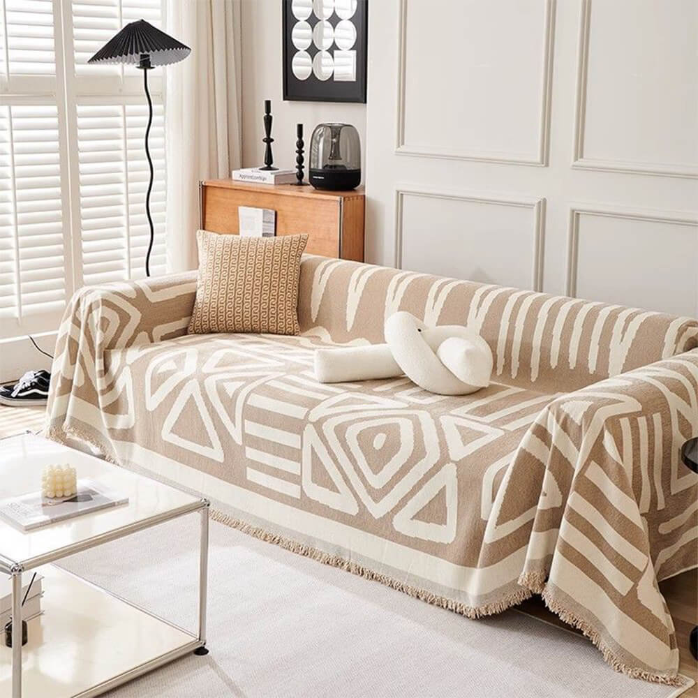 Five-Colour Geometric Sofa Cover Sofa Throws - Bold Patterns for a Modern Look