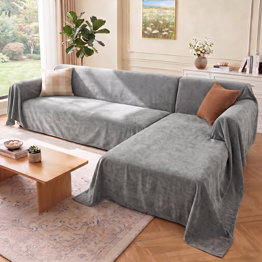 Soft and Waterproof Scratch-Resistant Non-Linting Throw  Corner Couch Cover