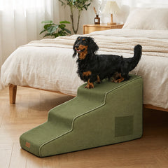 Chenille Extra Wide Non-Slip Removable Sponge Pet Stairs - Pet-Friendly Bedroom