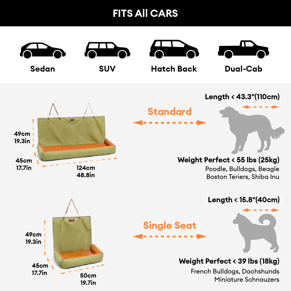 Waterproof Anti-Slip Large Dog Car Seat Cover-Urban Voyager