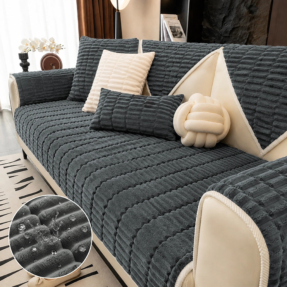 Waterproof Cozy Flannel Sofa Protection Non-Slip Couch Cover