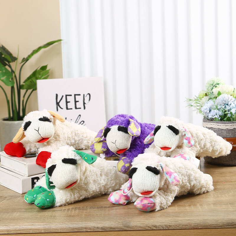 Adorable Plush Lamb Squeaker Toy Dog Interactive Toy