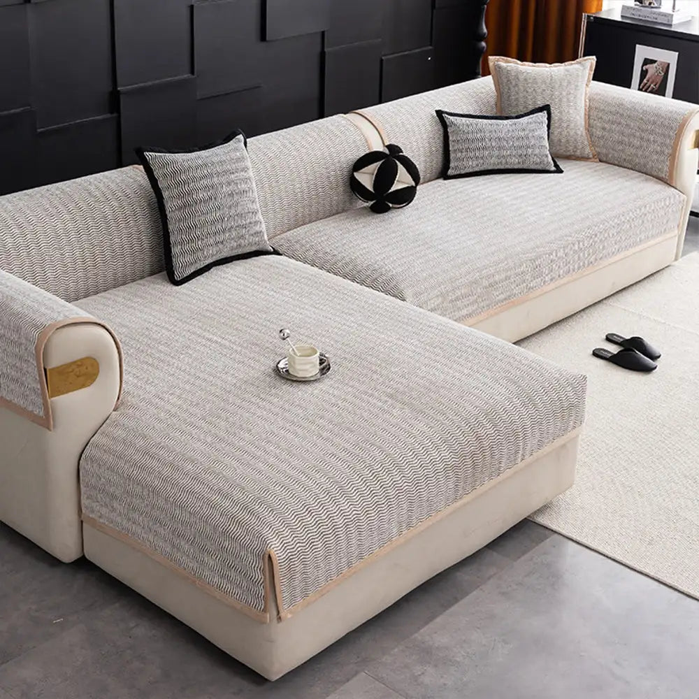 All-Season Chenille Breathable Sofa Protective Non-Slip Couch Cover
