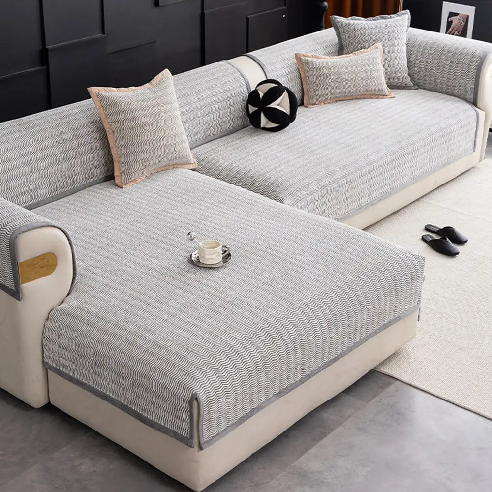 All-Season Chenille Breathable Sofa Protective Non-Slip Couch Cover