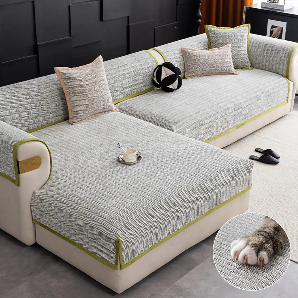 All-Season Chenille Breathable Sofa Protective Non-Slip Couch Cover